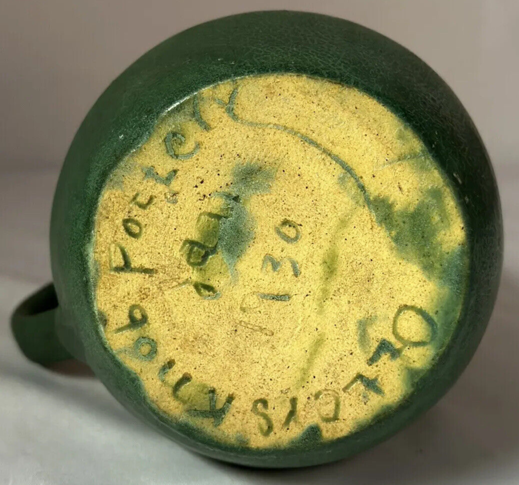 OLLEYS KNOB POTTERY MATTE GREEN PITCHER/JUG 1930....RARE! eBay