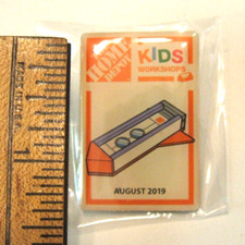 Home Depot Kids Workshop Lapel Pin Logo with Level August 2019 New in Bag