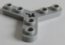 LEGO Technic - Plate / Plate / Rotor 3 Arm, Light Grey # 32125