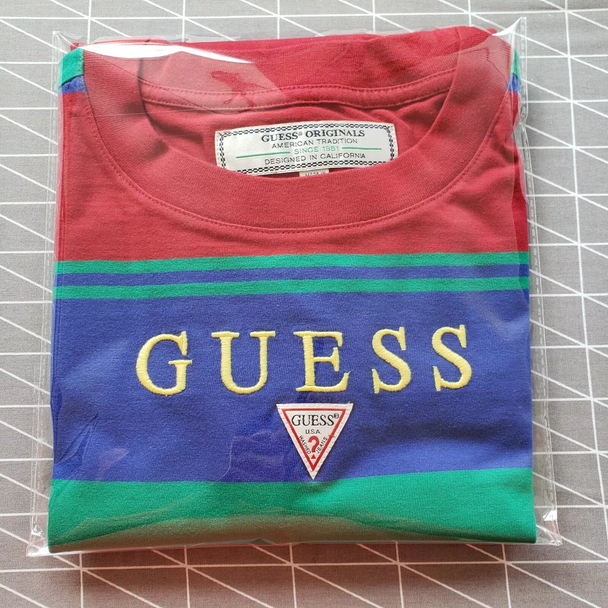 GUESS Striped Small Size Tee T-shirt Urban New Tag | eBay