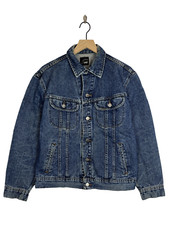 Vintage Lee Denim Jacket Size Medium Trucker Jean Fade Stone Wash Sz M