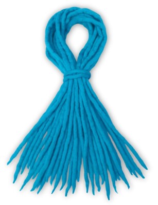 Türkis Wolle Dreadlocks - Handarbeit Double Ended DE Merino Dread Extensions