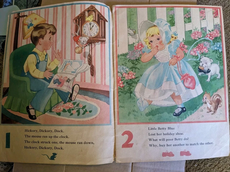 Vintage Number Rhymes count to ten #3497 copyright 1941 - Image 2 of 4