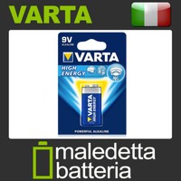 Batteria 9V Varta High Energy 6LR61 Blister 1PEZZO