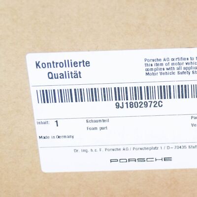 PORSCHE Taycan Rear Bumper Foam 9J1802972C NEW GENUINE | eBay UK