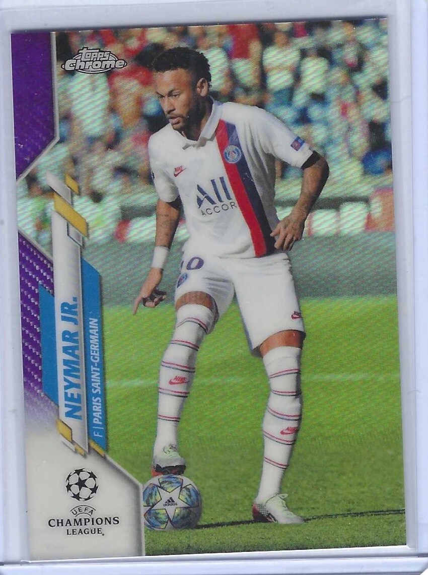 NEYMAR JR 2019-20 TOPPS CHROME UEFA PURPLE REFRACTOR #D 100/250