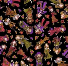 Loralie Designs - Tossed Gypsies Quilting And Crafting Fabric - With Gypsy