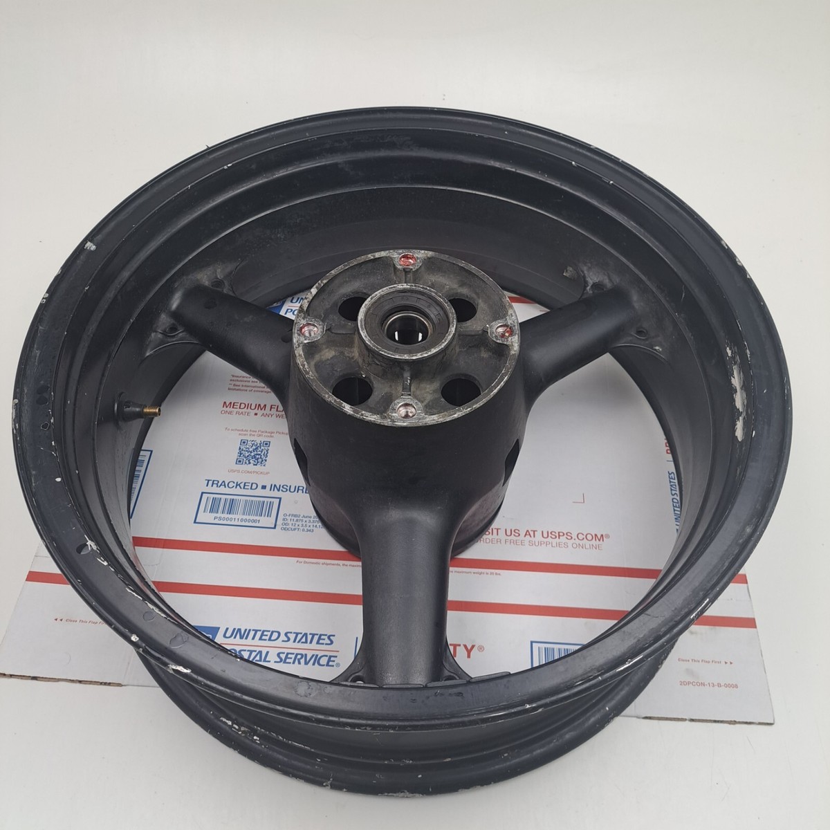 Genuine Kawasaki ZX-9 PURPLE REAR RIM J17x MT6.00 TIRE