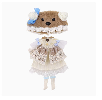 Doll outfits Lovely Dress+Cute Hat+Socks for 12'' blythe doll