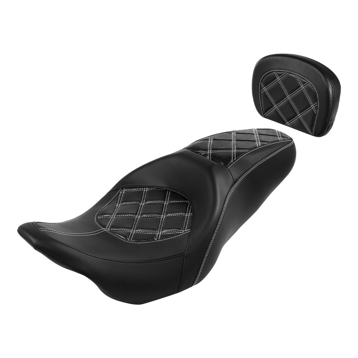 Driver & Passenger Seat Rear Pad Fit For Harley Touring Road