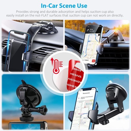 6 Pcs Double Sided Adhesive Sticker Pads for Dashboard Suction Cup Phone Mount - Picture 4 of 7