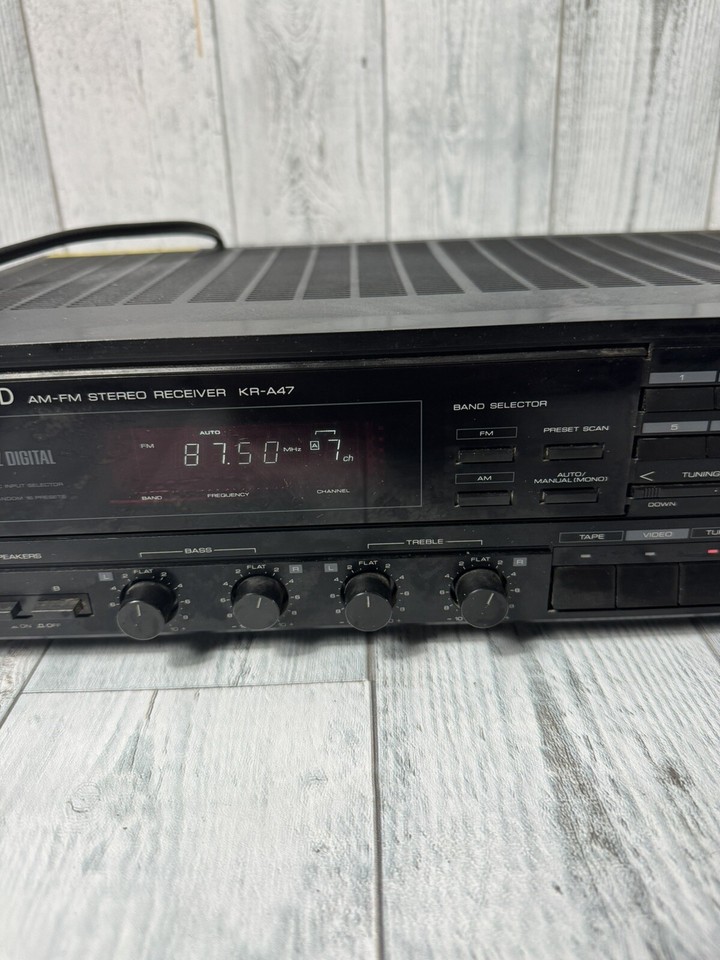Vintage Kenwood KR-A47 AM FM Stereo Receiver Amplifier Tested & Working ...