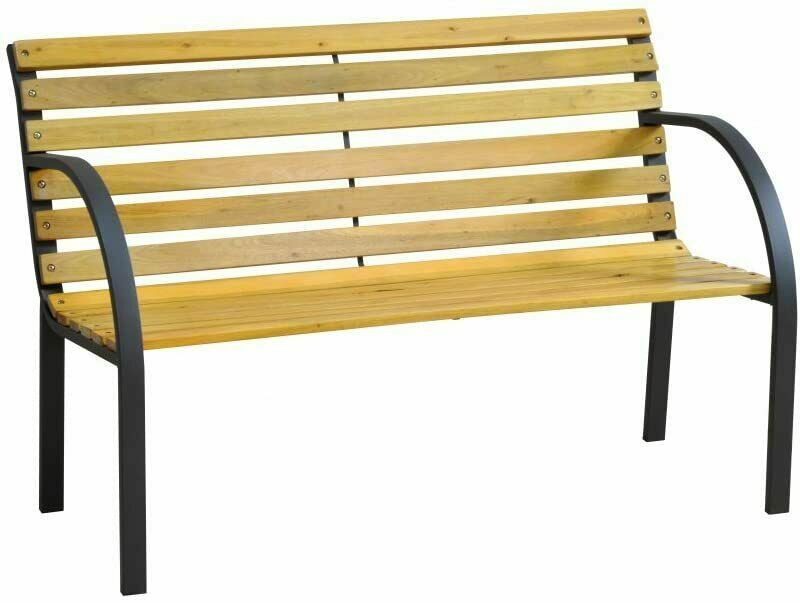 SupaGarden 2 Seater Wooden Slat Design Outdoor Garden Patio Furniture Bench