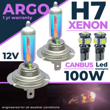 H7 Xenon White 100w Headlight Bulbs 499 All Weather Car 501 Led Side Light Bulb