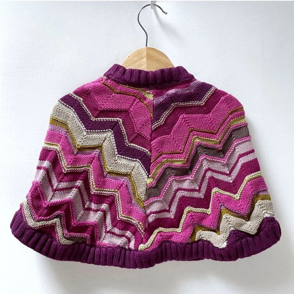Suéter Missoni para Niñas Target Chevron Tejido Capa Púrpura Rosa Talla XL 4T–5T Foto 2 de 4