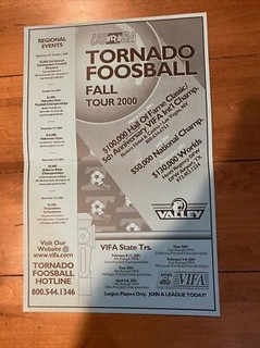 foosball collectables poster Tornado Tour 2000 Rare Original