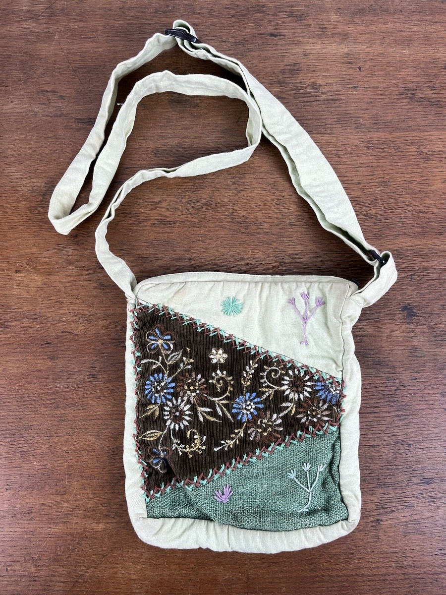 Retro Hippie Boho Embroidered Crossbody Sling Handbag Purse | eBay
