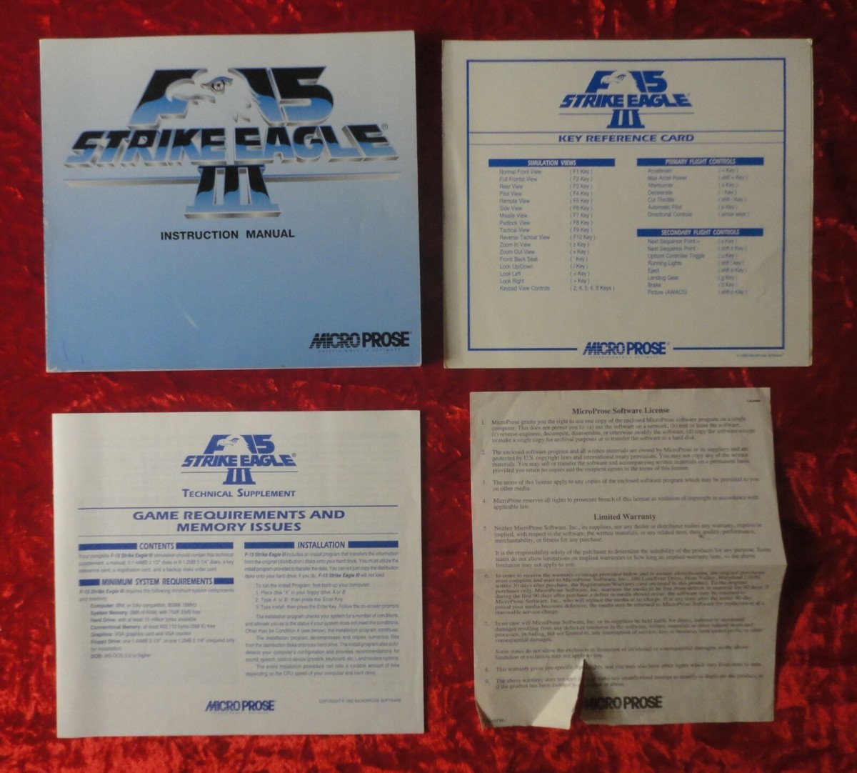 Jeu PC F-15 STRIKE EAGLE III - Simulation De Vol De Combat - Pour MS-DOS / PC - Version Ubisoft - Bon état, Testé