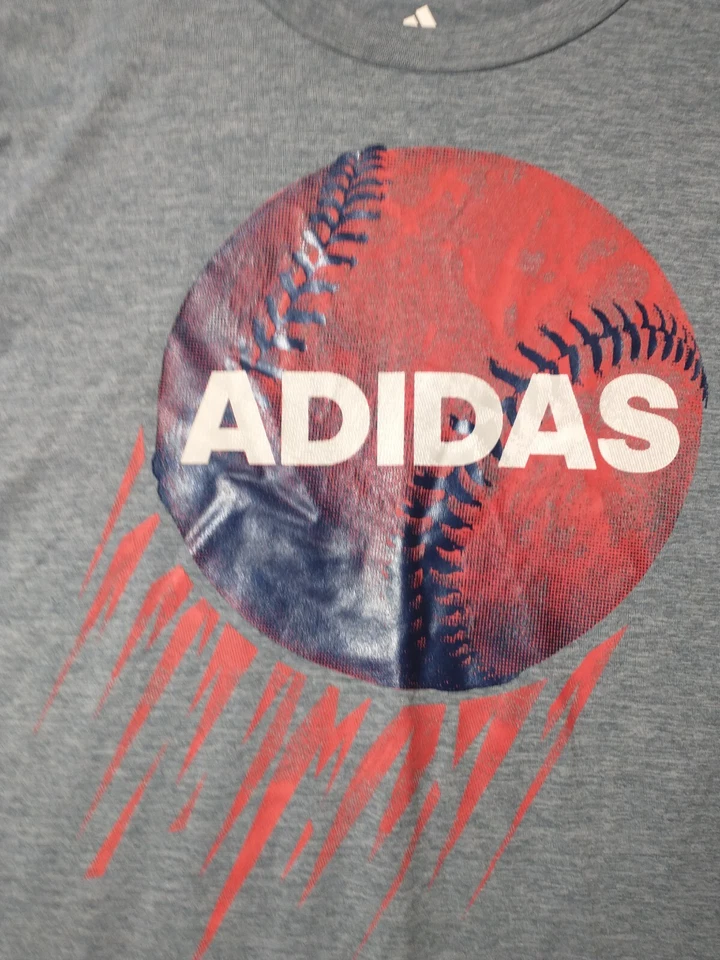 Camisa Adidas Juvenil Grande (14-16) Gris Exterior Atlética Informal Niños Niñas Foto 3 de 4