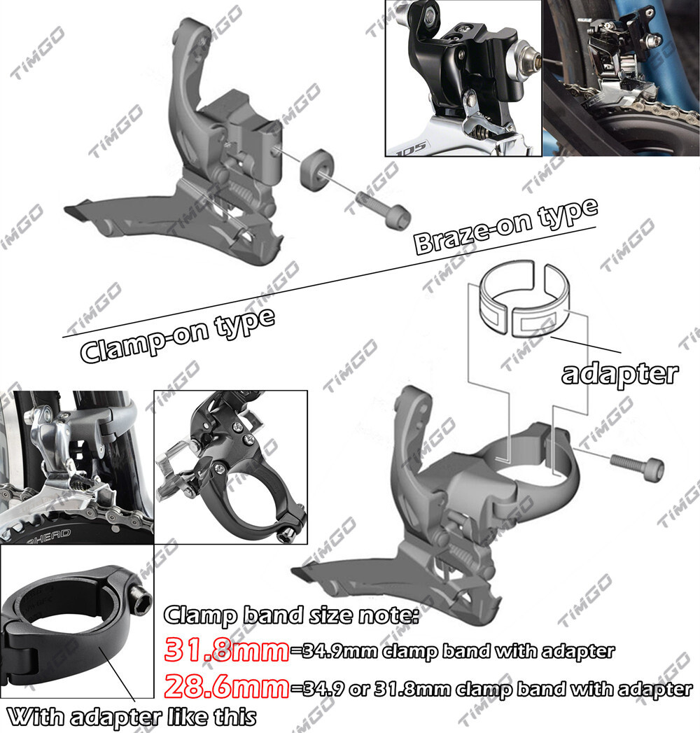 Shimano Deore XT MTB Trekking FD-T8000 Triple Front Derailleu 3x10