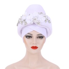 African Women Hijab Hat Cap Turban Aso Oke Auto Gele Headtie Bonnet Wrap Head