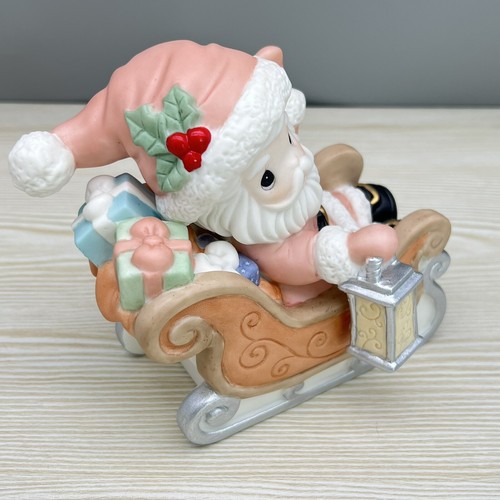 New PRECIOUS MOMENTS Santas On His Way 2014 7th ANNUAL FIGURINE 151020 Open Box - Picture 6 of 24