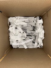 Lot Of 75 LA PERLA Paper Gift Bags - 7  X 7  x 3  Pearl White w/Gold Monogram