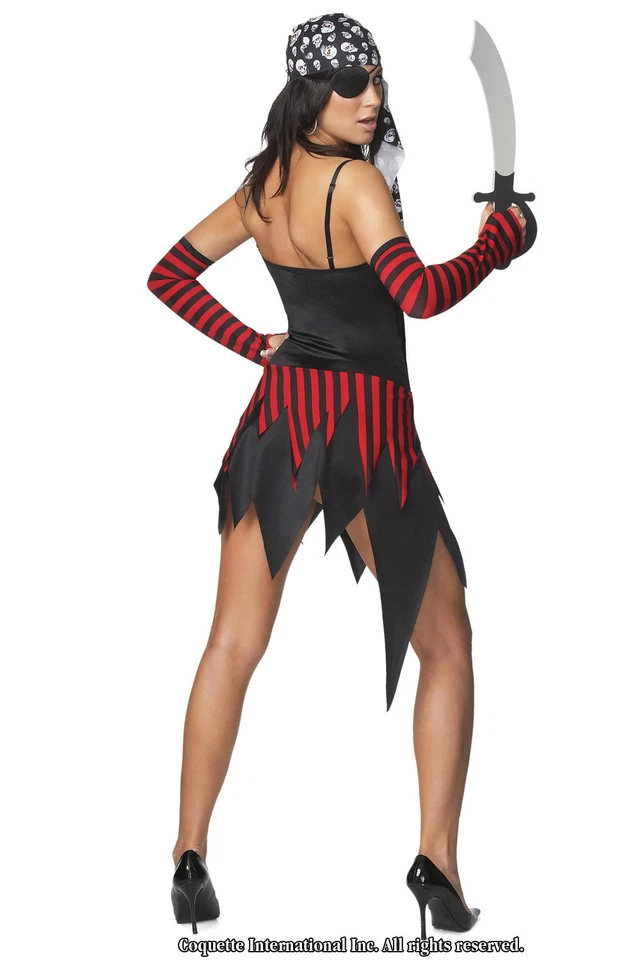 Sexy Disfraz de Bucanero Pirata Halloween Adulto Mujer con Espada Talla M/L Foto 2 de 2