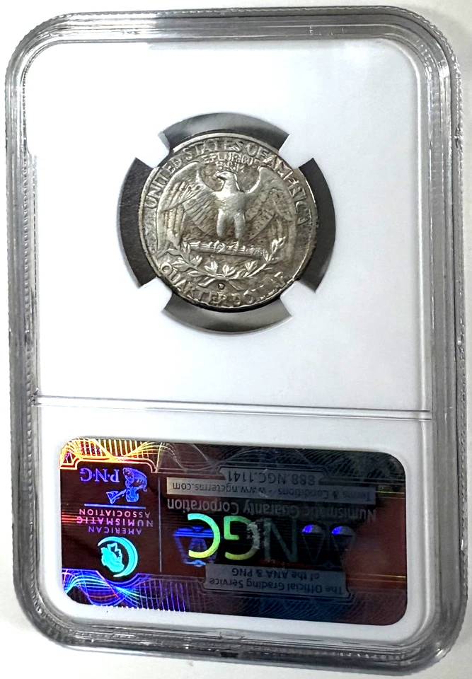 1932 D Washington Silver Quarter NGC XF Details Key Date Toned - Image 2 of 4