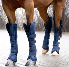HORZE - Horse Shipping Boots - Peacoat Dark Blue - Set Of 4 - Pony