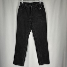 Harley Davidson Women’s 6 Vintage Black  Motorcycle Jeans 28x30 Biker Chic Babe