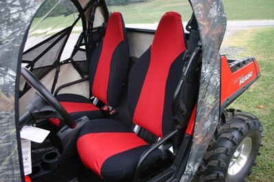 Polaris Rzr 2008-2014 Sitz Bezüge Set Maßgefertigt Hergestellt Bis Auftrag Rot /