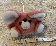 Vintage Mouse Russ Salmon Pink White Plush Gilly 5" Stuffed Animal Toy 156