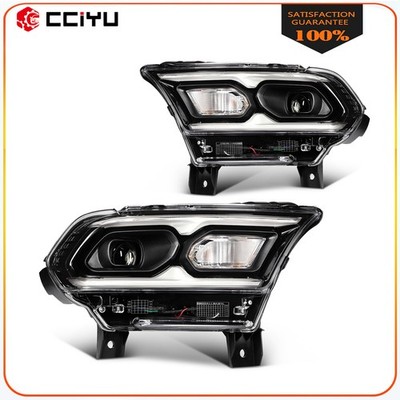 For 2021-2024 Dodge Durango Black LED Headlight Assembly w/Halogen Signal Lamp