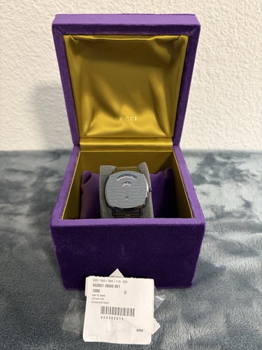 Brand New Gucci Grip Watch Black Stainless Steel Quartz 38mm