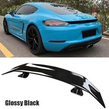 Black For Porsche Cayman 718 46gt Style Racing Rear Trunk Spoiler Wing Lip Black For Porsche Cayman 718 46gt Style Racing Rear Trunk Spoiler Wing Lip
