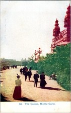 Old Postcard THE CASINO Monte Carlo Monaco f/07 BJ9994