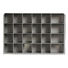 Compartment Drawer Insert with 24 compartments, Polypropylene, 3" H x 18 in W