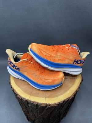 Hoka One One Clifton 9 Men s 11.5 2E Wide Vibrant Orange, Great Condition!