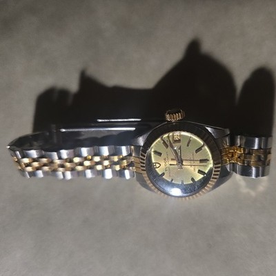 TUDOR PRINCESS OYSTERDATE TWO TONE SELF WINDING  WATCH 23MM ROLEX CASE