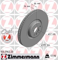 Zimmermann Bremsscheibe 150.2962.20 FüR BMW ROLLS-ROYCE