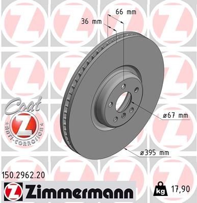 Zimmermann Bremsscheibe 150.2962.20 FüR BMW ROLLS-ROYCE-image
