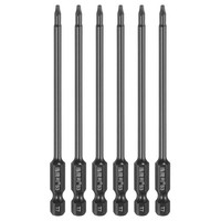 "6X T7 Magnet-Torx-Bits FüR 1/4\" Sechskant, 100Mm LäNge, Schwarz"