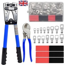 Crimping Tool Cable Lug Crimper Wire Plug Pliers Battery Terminal Assortment Kit