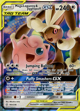 Mega Lopunny & Jigglypuff GX Holo Ultra Rare SM - Cosmic Eclipse 165/236 NM on eBay