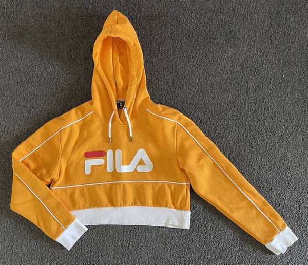 FILA Women’s Cropped Drawstring Hoodie Size Small Excellent Condition 