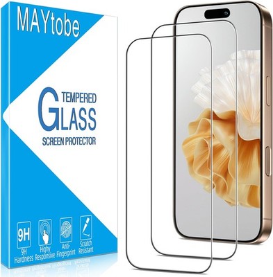 2PCS Screen Protector for iPhone 16 Pro Max 6.1 Inch Tempered Glass Anti Scratch