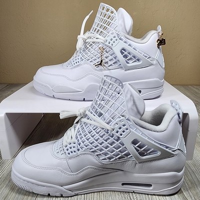 Nike Air Jordan 4 Net Triple White Womens Size 12/Mens Size 10.5