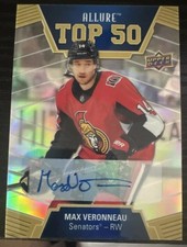 2019-20 Upper Deck Allure - Top 50 Max Veronneau #T50-15 Blue Autographs 