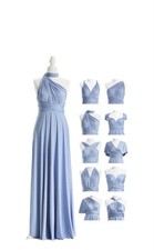 light blue multi way dress, bridesmaid, formal maxi, comfortable